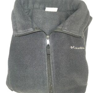 Columbia Benton Springs Full Zip Fleece Jacket Womens XL Black Mock Neck Soft